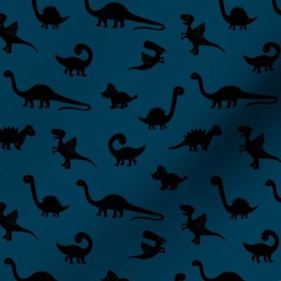 Little minimalist wild dinosaurs sweet kids dino design boho style navy blue black