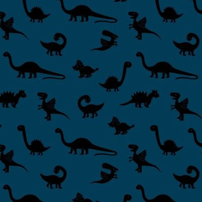 Little minimalist wild dinosaurs sweet kids dino design boho style navy blue black