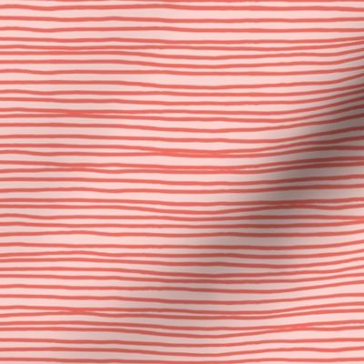 coral hand drawn stripe