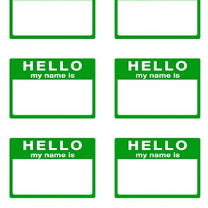 Hello My Name Is Fabric, Wallpaper and Home Decor | Spoonflower
