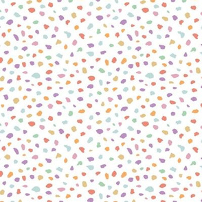 Messy confetti spots colorful kids spots and ink dots abstract summer terrazzo print mint pink lilac girls SMALL