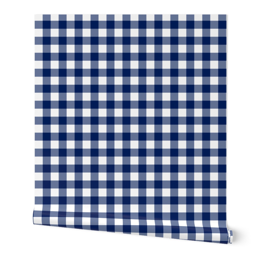 1” Gingham Check (bright navy)