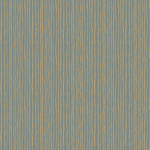 Wavy Stripes - blue and gold