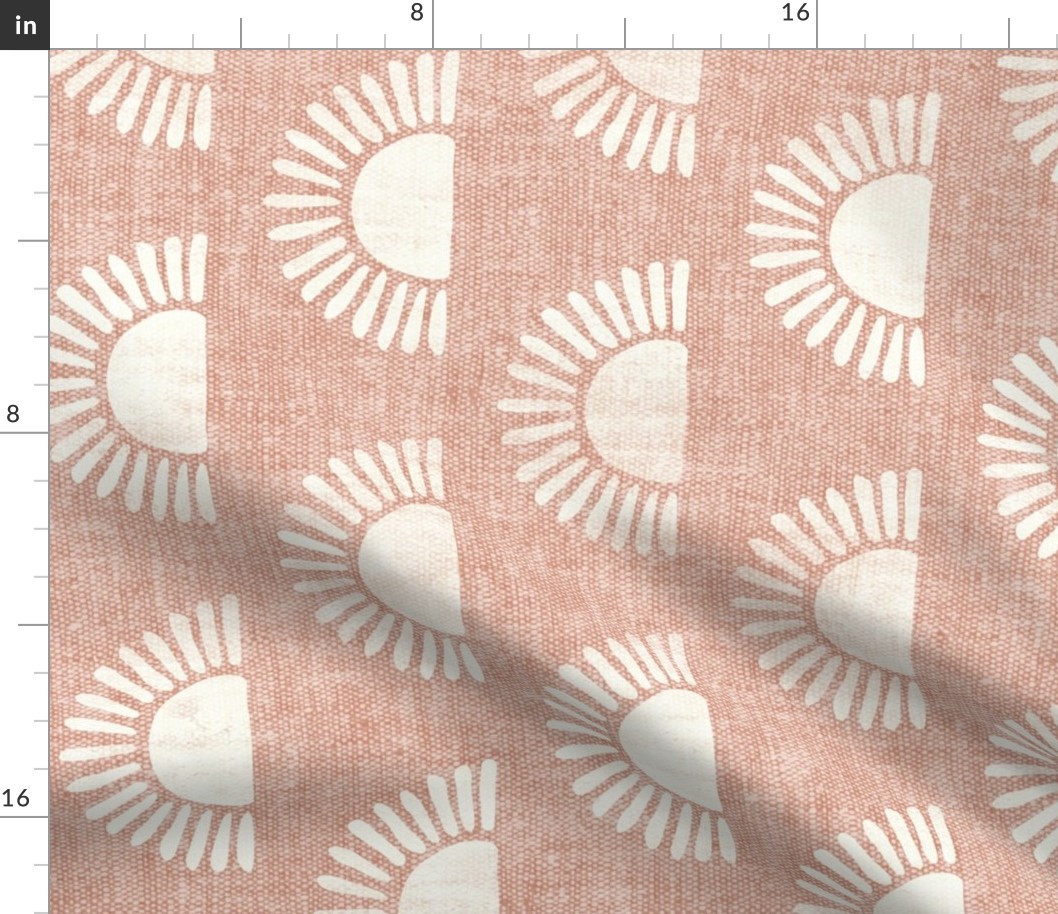 sunshine - block print boho sun print - dusty pink (90) - LAD20