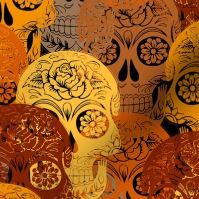 Sugar Skulls Autumn ,  Large