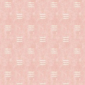 (small scale) triple dash - mud cloth - pink - mudcloth farmhouse tribal - C21
