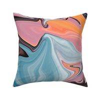 Retro swirl 03 - LARGE - Desert dusk