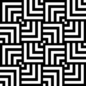 Black And White Geometric Pattern Smaller Scale