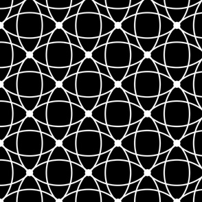 Black And White Line Art Pattern Smaller Scale