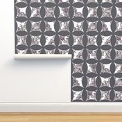 cathedral window lace grey