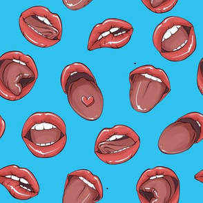 Sensual Lips Fabric, Wallpaper and Home Decor | Spoonflower