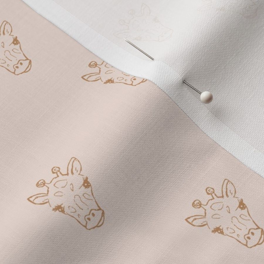 Sweet little giraffe friends safari animals minimalist boho style nursery earthy neutral blush cream ochre beige