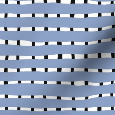 Rough checked stripe on Sea Blue by Su_G_SuSchaefer2021