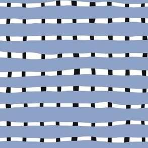 Rough checked stripe on Sea Blue by Su_G_SuSchaefer2021