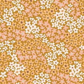 Ochre Soft Spring Floral Ditsy