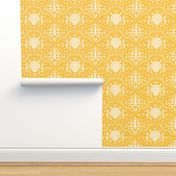 summer beach damask goldenrod yellow | large