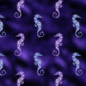 Ocean Glamour Colorful Sea Horse Pattern
