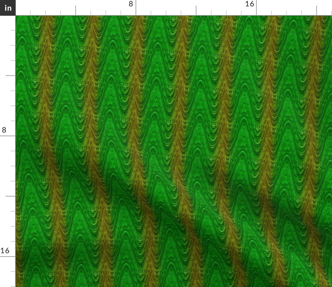 Tribal Spearhead Stripes in Gradient Green