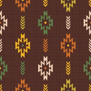 The Wild West. Coordanate pattern with geometric ornament