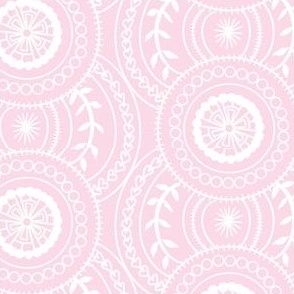 Faux Italian lace on pink