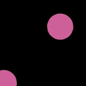 Mega Dots in Black + Pink Phlox