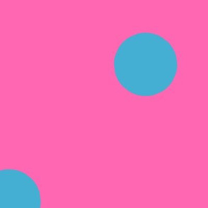Mega Dots in Hot Pink + Aquarius Blue 