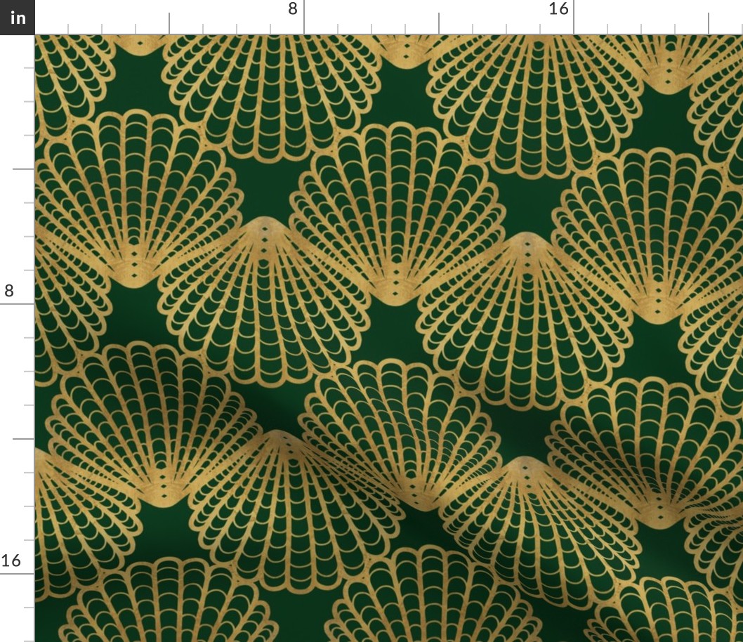 Sea Shell Symmetry // Emerald Green