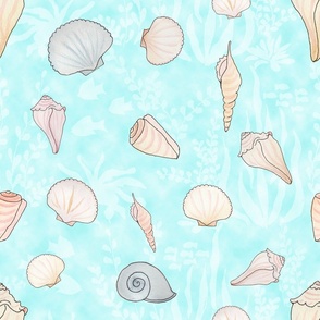 Watercolor Seashells