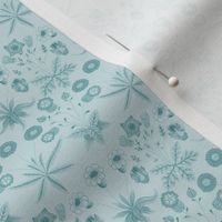 Daisy pattern in Vintage Blue