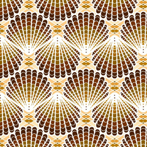 Sea Shell Symmetry // Retro Brown