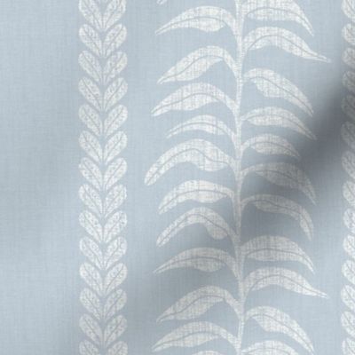 Palm Linen Stripe, Heather Blue 