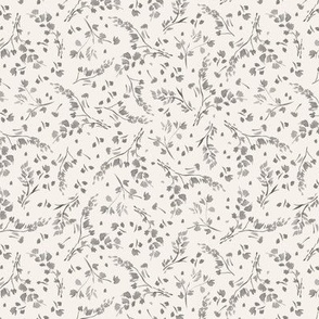 ( small ) Florrie, Florence, floral, grey