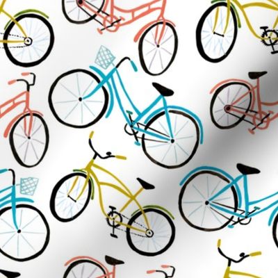 Bikes - Painted Bicyles White