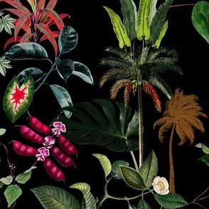 Dark Tropics Botanical Print