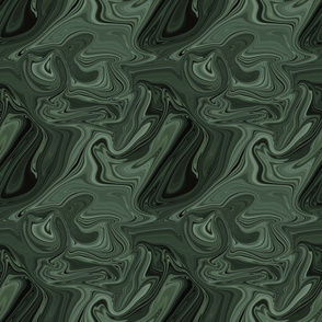 Retro swirl 01 - small - Dark moss