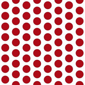 1" dots: blood red
