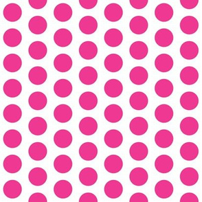 1" dots: hot pink