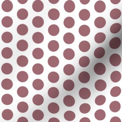 1" dots: dusty rose