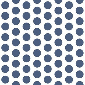 1" dots: blue jean