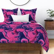 Bright swirl 06 - LARGE -  midnight magenta