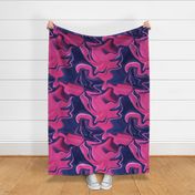 Bright swirl 06 - LARGE -  midnight magenta