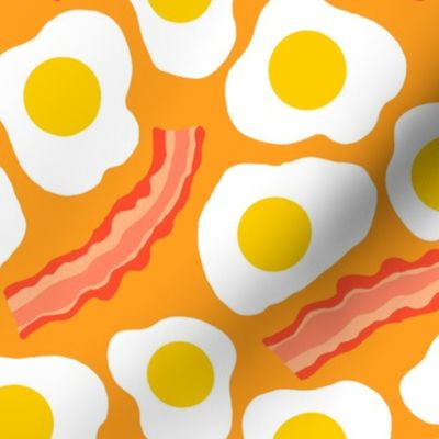 Eggs and Bacon on Orange