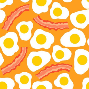 Eggs and Bacon on Orange