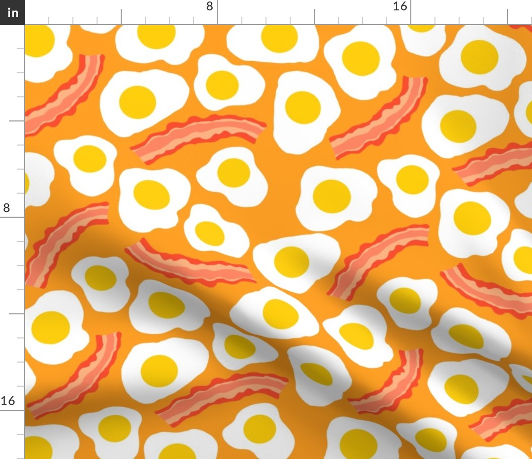 Eggs and Bacon on Orange