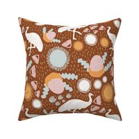 Emu floral earthy large scale