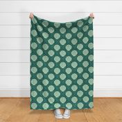 Scallop Shell Damask - large - Sea Green