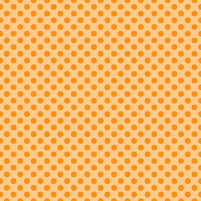 Orange Polka Dots on light Orange