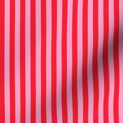 Red Stripes on Pink Background