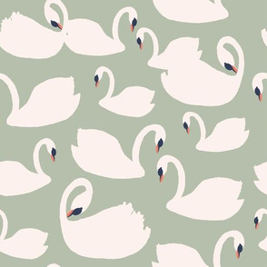 Sage Green Swans