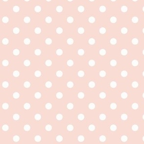 Dark Dotty: Shell Pink & White Polka Dot
